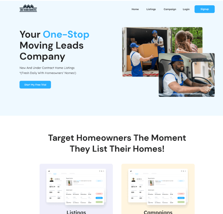 Dm Homeowners website Homepage