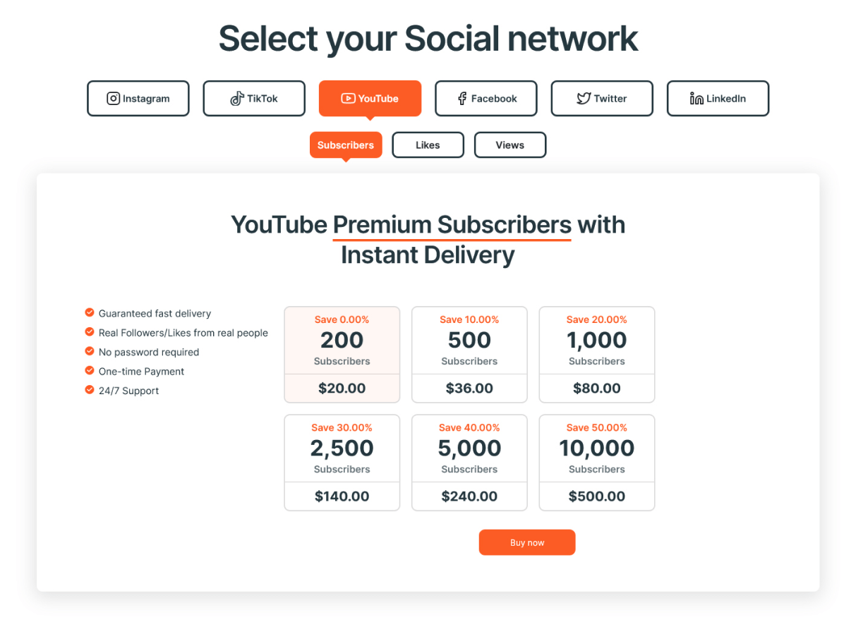 viral followers social section