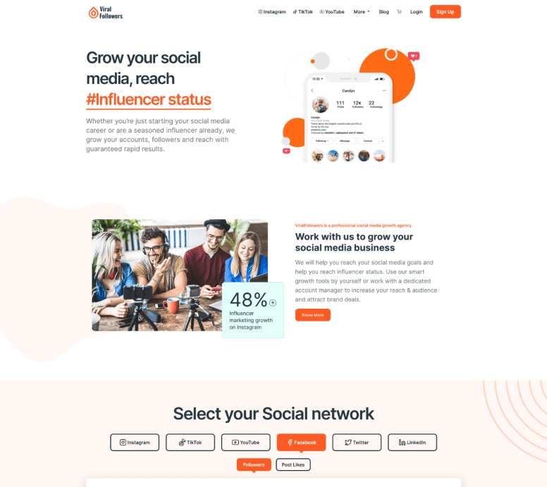 viral followers website image